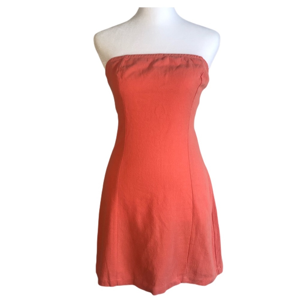 Cotton Candy LA Linen Strapless Dress Tie Back